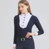New Women Horse Riding Shirts Equestrian Base Layer Shirts Short Sleeve Riding T-Shirts Competition Equestrian Polo Shirts 2