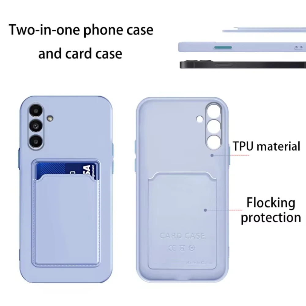 Silicone Wallet Card Holder Phone Case Cover
