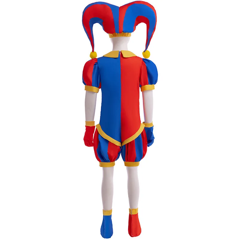 Costume Pomni Cosplay Digital Circus Jumpsuit Theater Kids Gifts Party Carnival Hat Suits Clothing Vestido Halloween costume