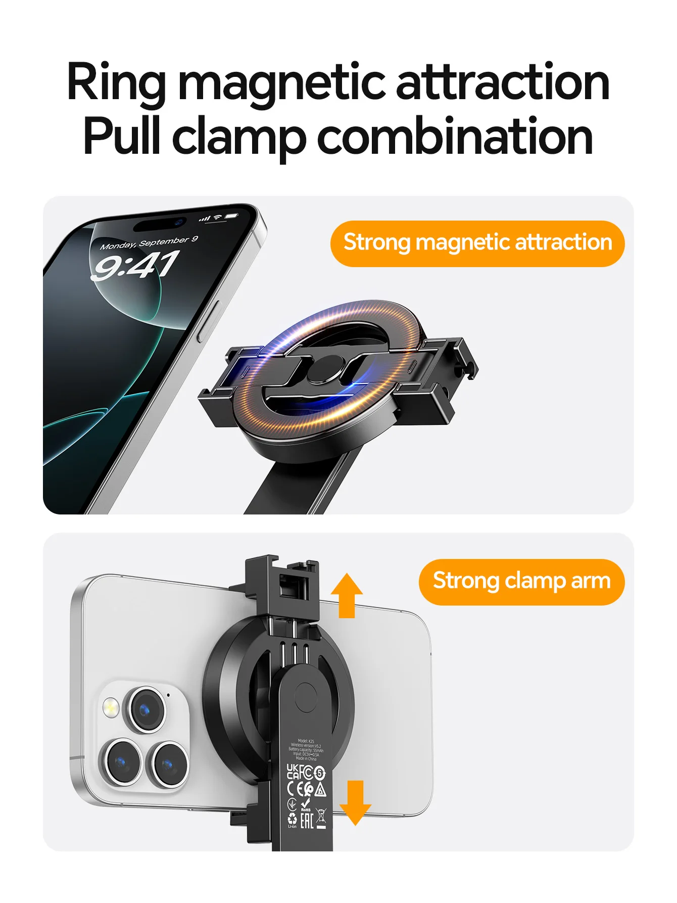 HOCO K25 Magnetic Tripod Selfie Stick with Bluetooth Remote