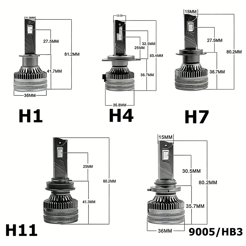 H7 LED 자동차 헤드라이트 260W 30000LM 하이빔 X10 CANBUS 호환 H1 H4 H11 안개등 9005 9006 HB3 키트 6000K 12V-24V용