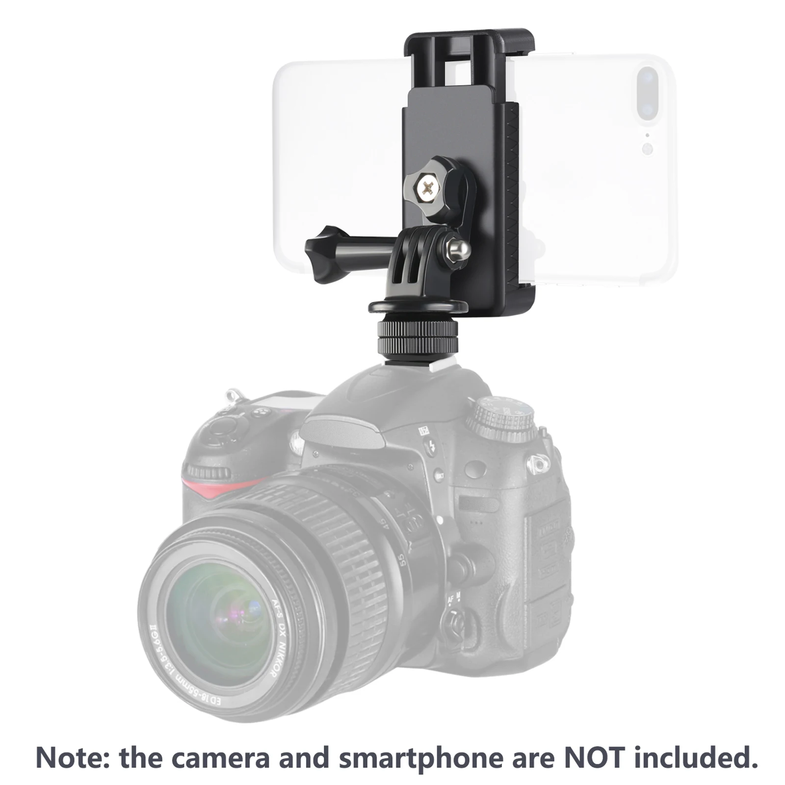 Phone Holder with Hot Shoe Mount Adapter Kit for GoPro Hero 11/10/9/8/7/6/5 DJI