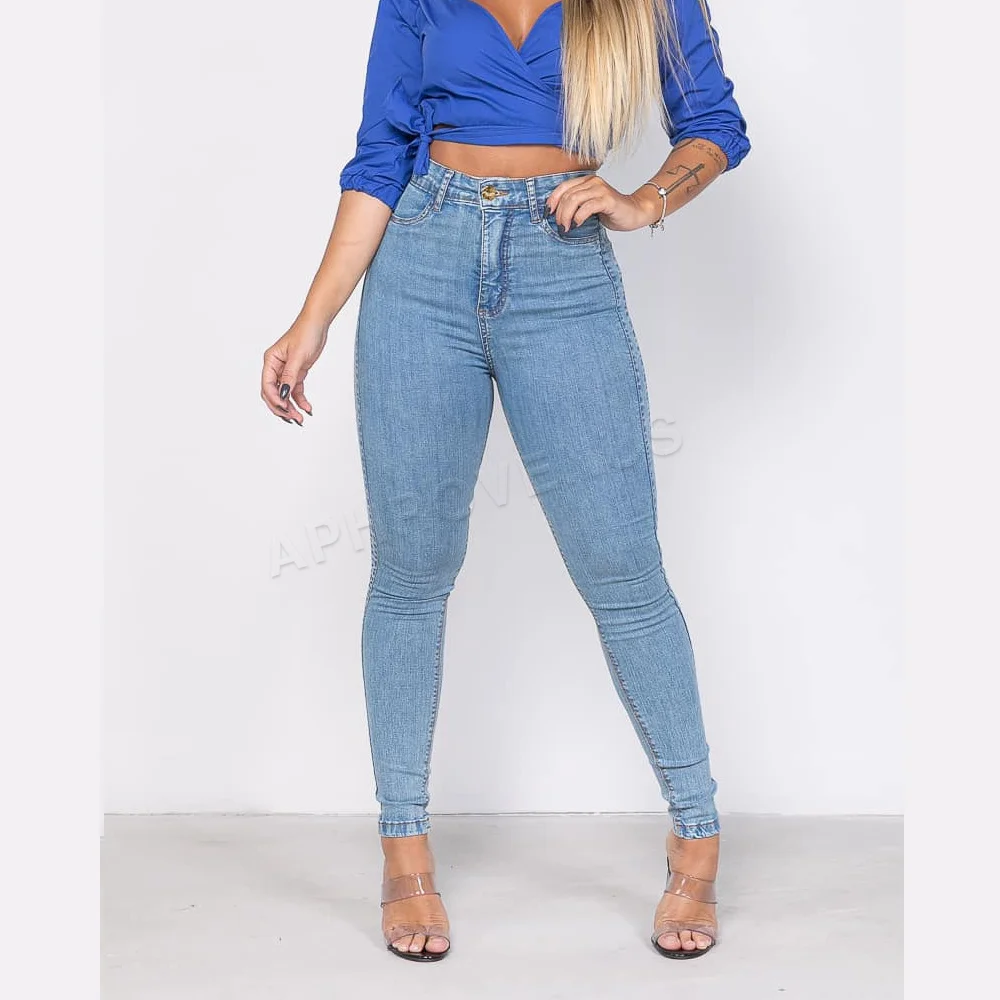 

Модные женские узкие джинсы с завышенной талией, Женские джинсы-карандаш, прямые женские брюки-стрейч, облегающая уличная одежда