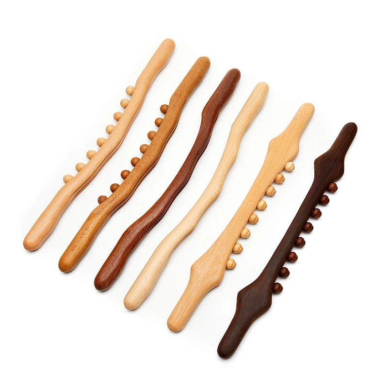 Massage Stick Massager for Body Maderoterapia Wood Therapy Gua Sha Stick Carbonized Wood Scraping Body Drigger Point Treatment