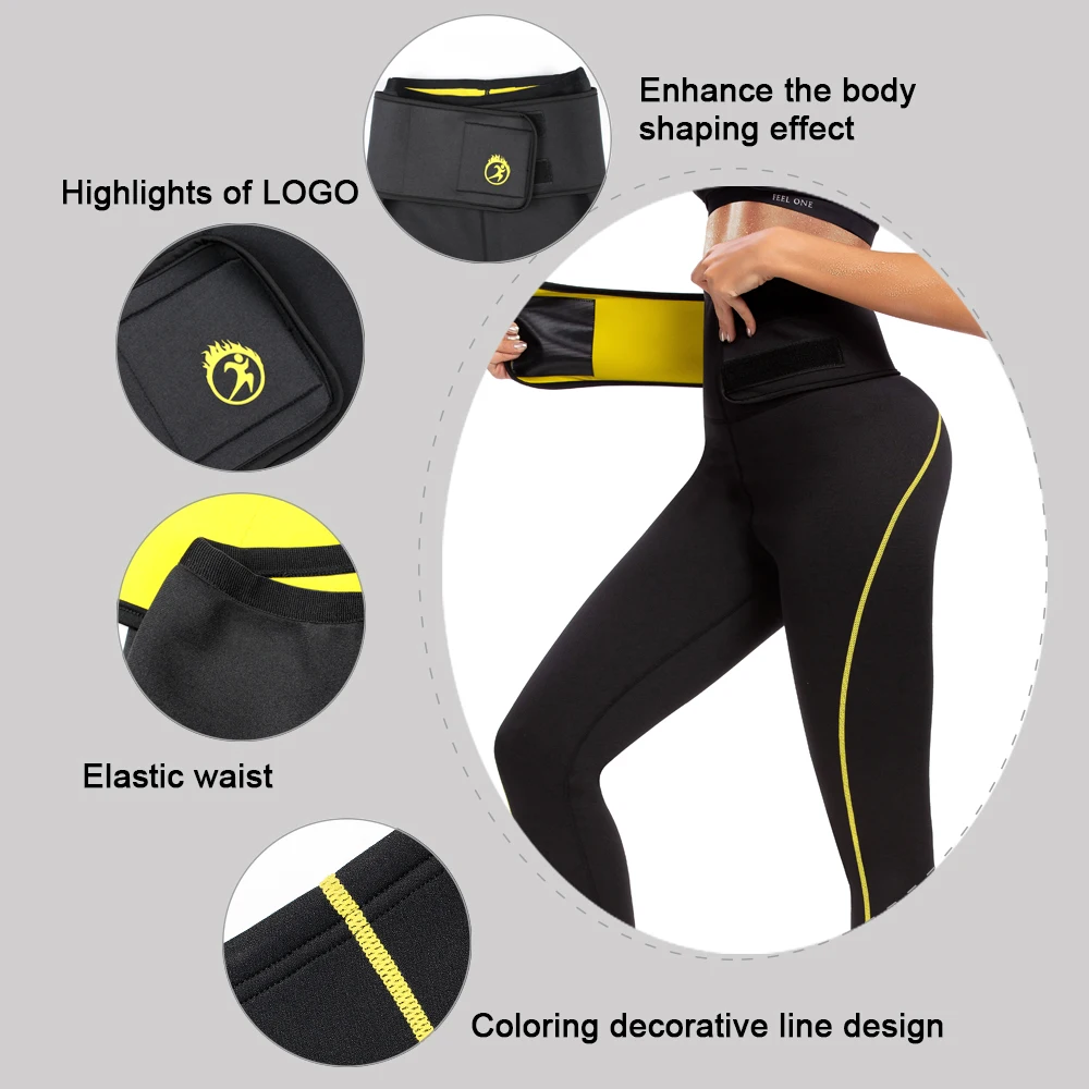 NINGMI Women Weight Loss Pants High Waist Trainer Sauna Pants Fat Burning Slimming Pants