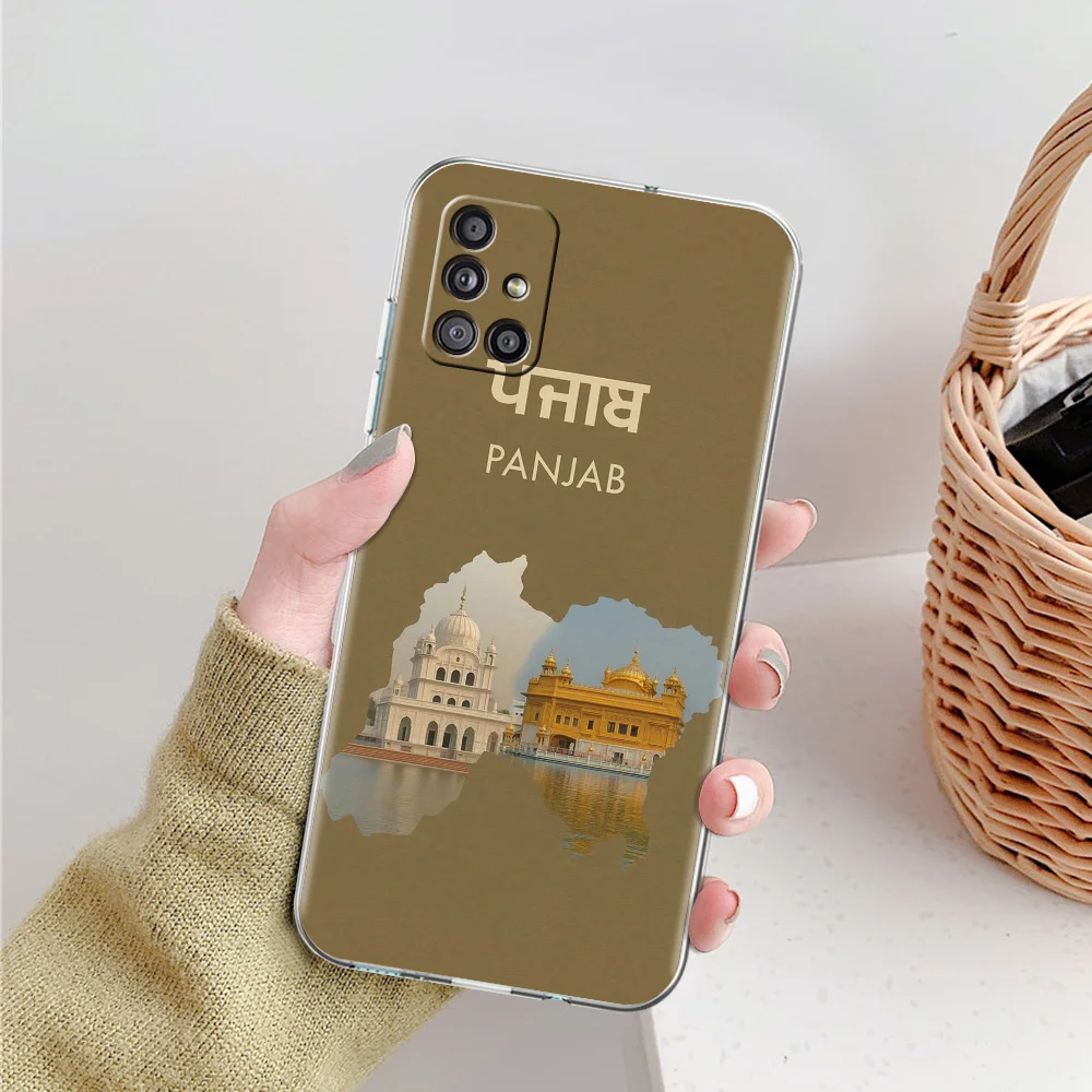 Clear Phone Case with Punjab Map Design