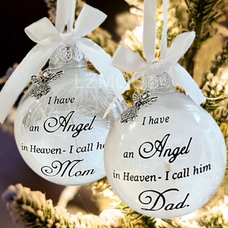 

Noel 2023 Christmas Ball of "I Have An Angel In Heaven I Call Her/him" Christmas Decoration for Home Xmas Tree Navidad Ornaments