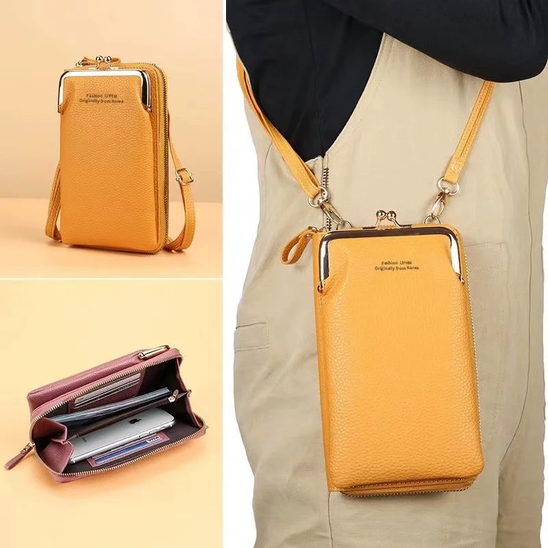 Stylish Mini Leather Crossbody Wallet Bag