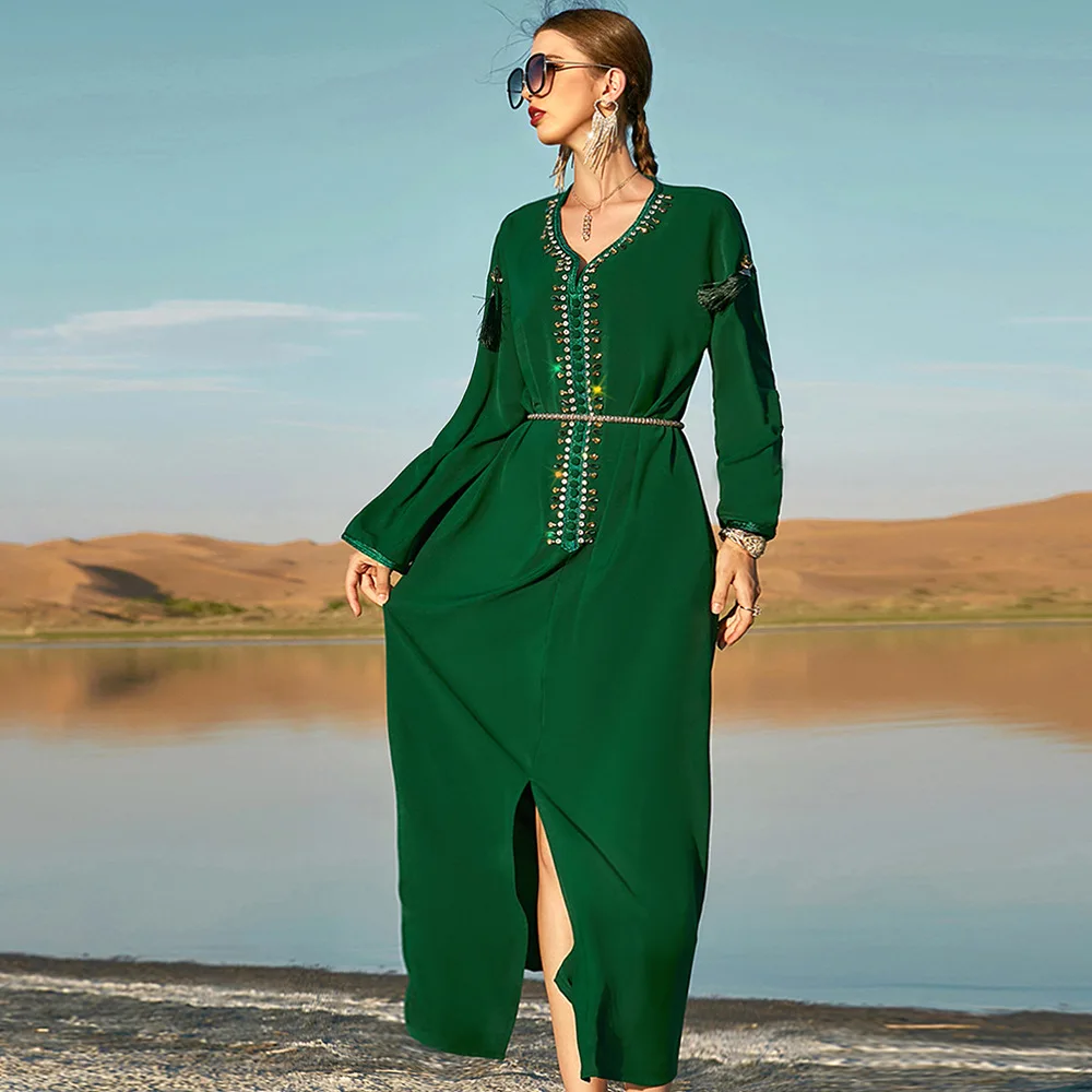 Мусульманское платье женское Caftan Marocain Свадебные турецкие платья марокканский