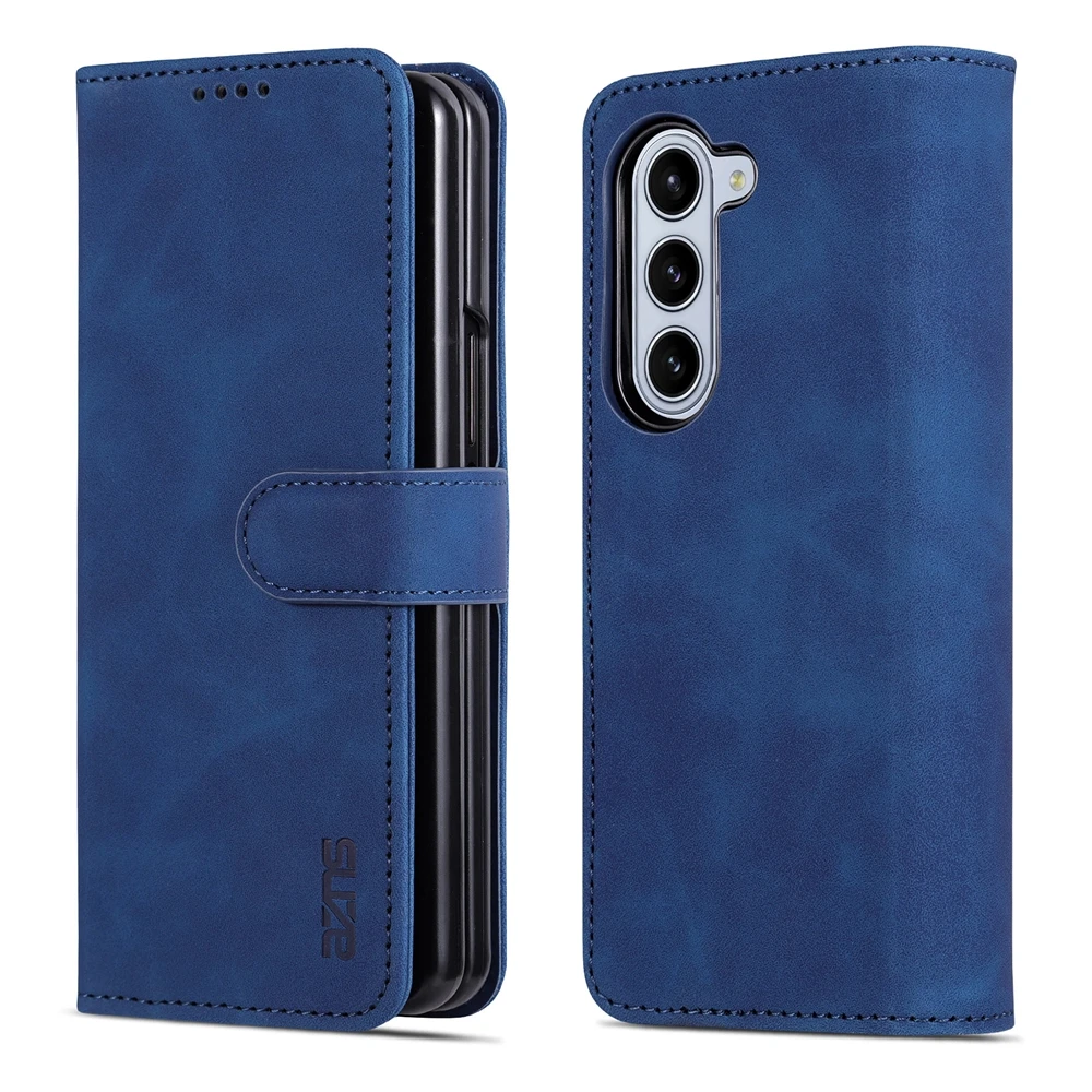 Luxurious Leather Flip Wallet Phone Case with Kickstand and Card Pockets - Anti-Fall Protection