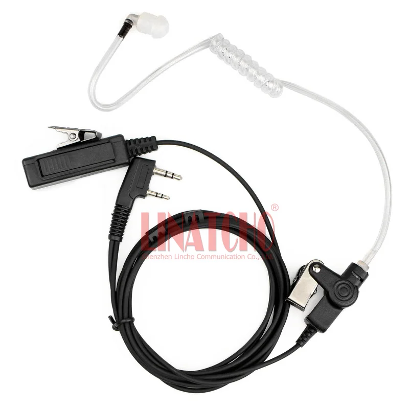 Good Quality Acoustic Air Tube Radio Walkie Talkie Earphone Earplug with Professional PTT Microphone