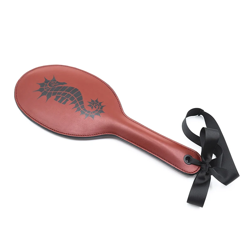 38.5cm Ellipse Paddle Thickening Riding Crops Flogger Horsewhips Spikes Leather 15.5cm Wide Spanking Paddle Slapper 6