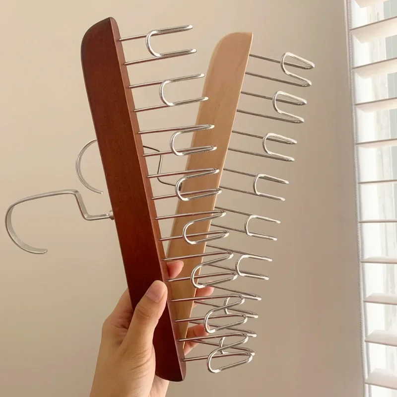 Wooden Belt Rack Women Storage Hangers For Clothes Case Home Wardrobe Accessories Scarf Organizer Men Tie Belt Hangers