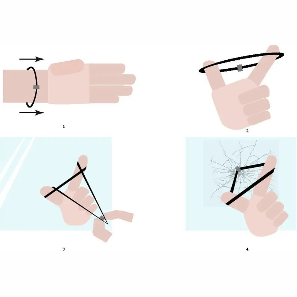 Black Tungsten Carbide Emergency Window Breaker Wristband