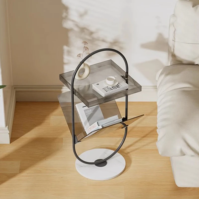 Designer Side Table Leisure Storage Organizer Trendy Mini Creative Magazine Rack Minimalist Coffee Table Furniture Estante FYMR