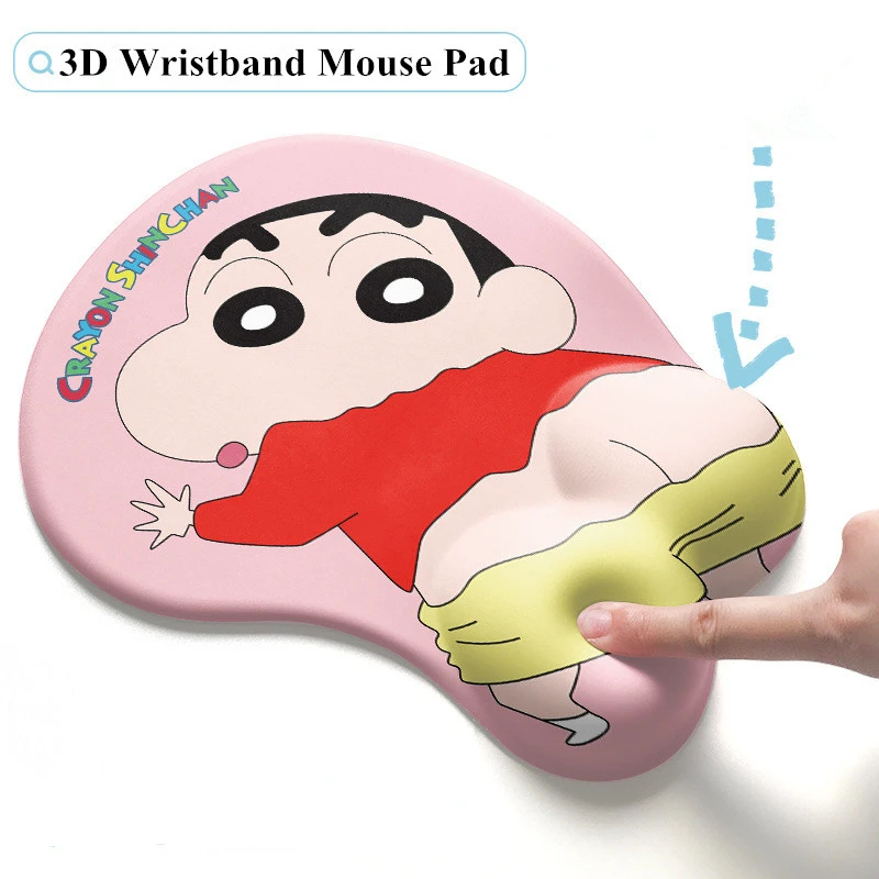 Anime Cartoon 3d Wristband Mouse Pad Cute Silicone Wrist Rest Mousepad Kawaii Antiskid Guard