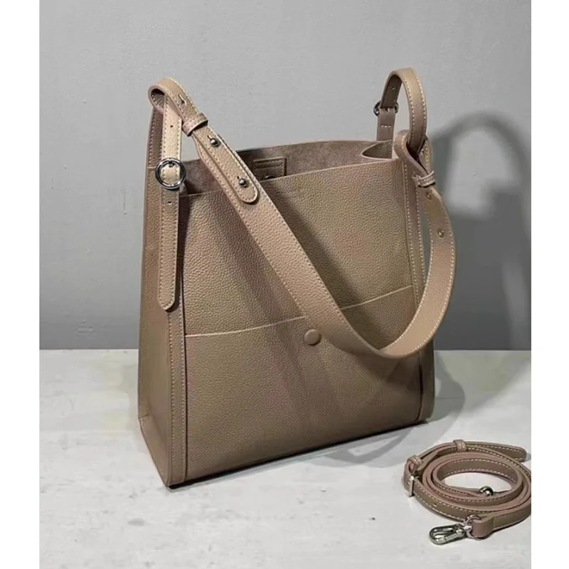 

Top layer cowhide Tote bag women's high-end large-capacity commuter bag 2023 luxury soft genuine leather shoulder Messenger bags