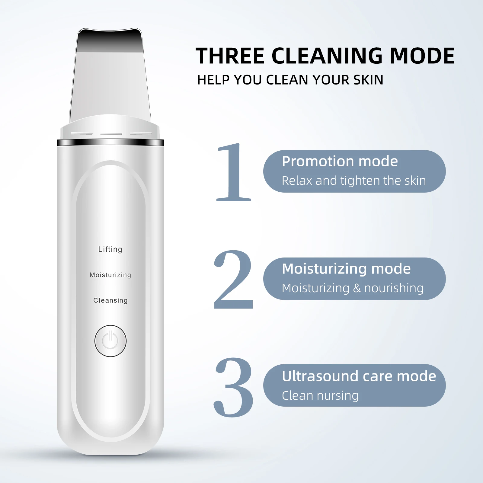 Ultrasonic Skin Scrubber Facial Pore Cleanser Dead Skin Blackheads Cleansing Spatula Face Lifter Home Care Tools Veya