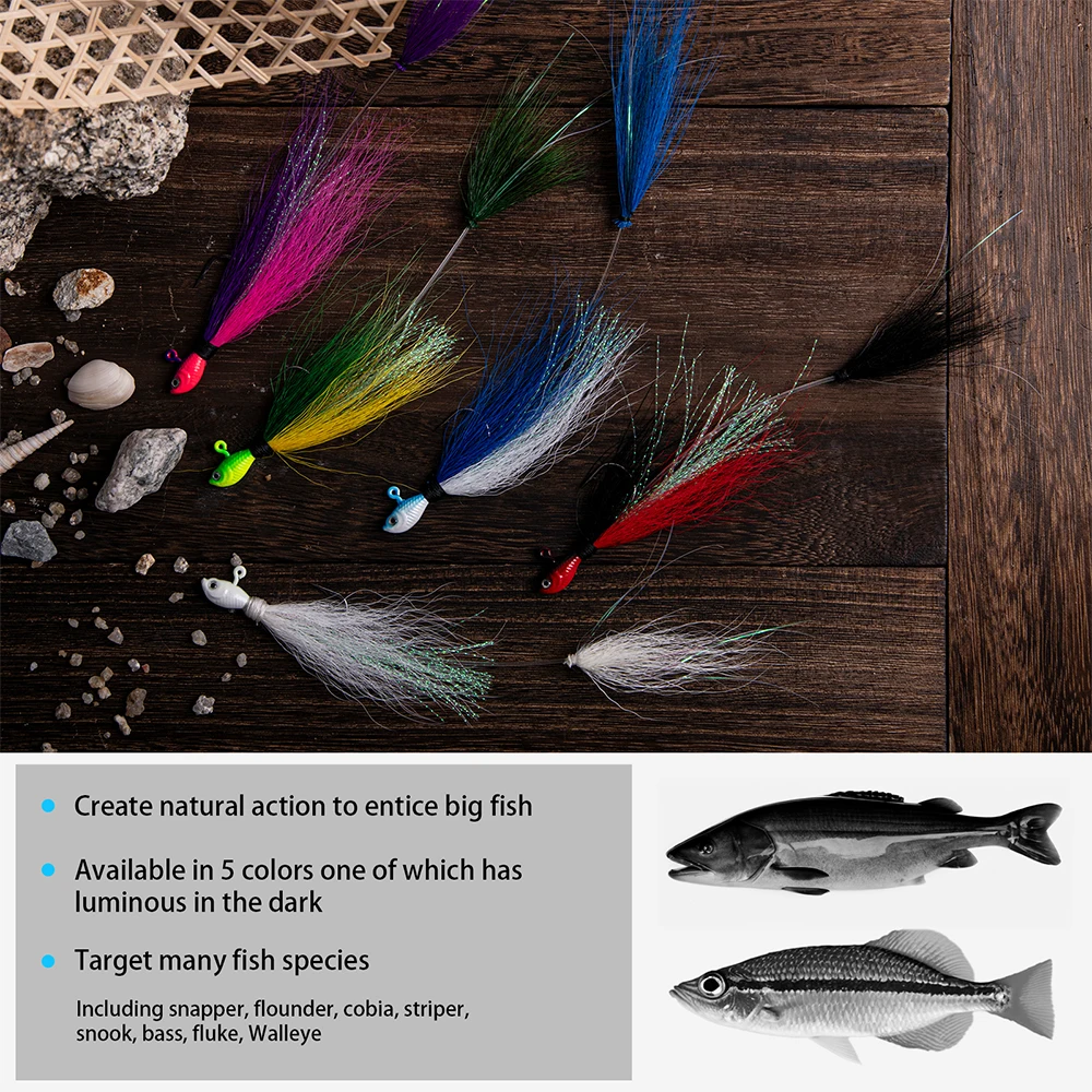 Goture 7g 14g 28g 56g Bucktail Jigs 5