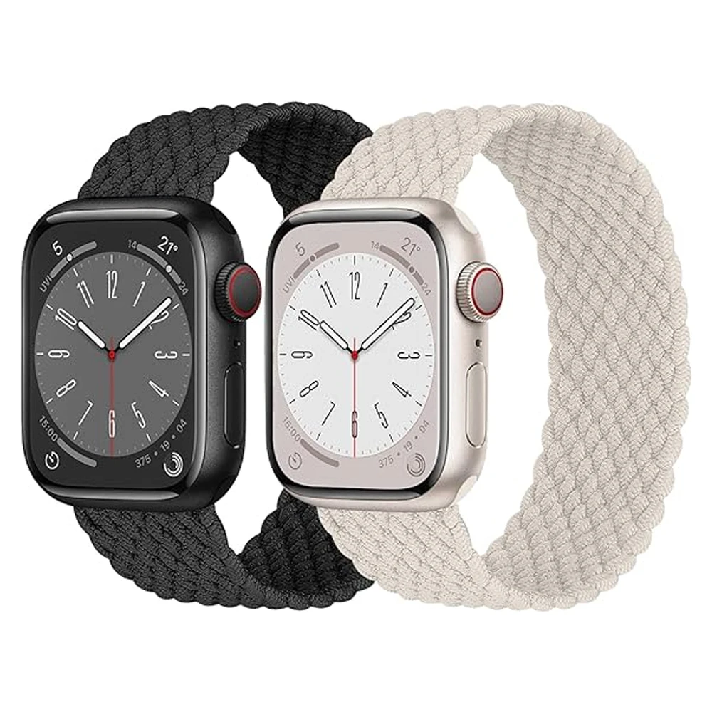 

Braided Strap For Apple Watch Band 44mm 45mm 49mm 40mm 41mm 42mm correa Bracelet iWatch Ultra 2 series 9 7 SE 6 8 5 4 3 Strap