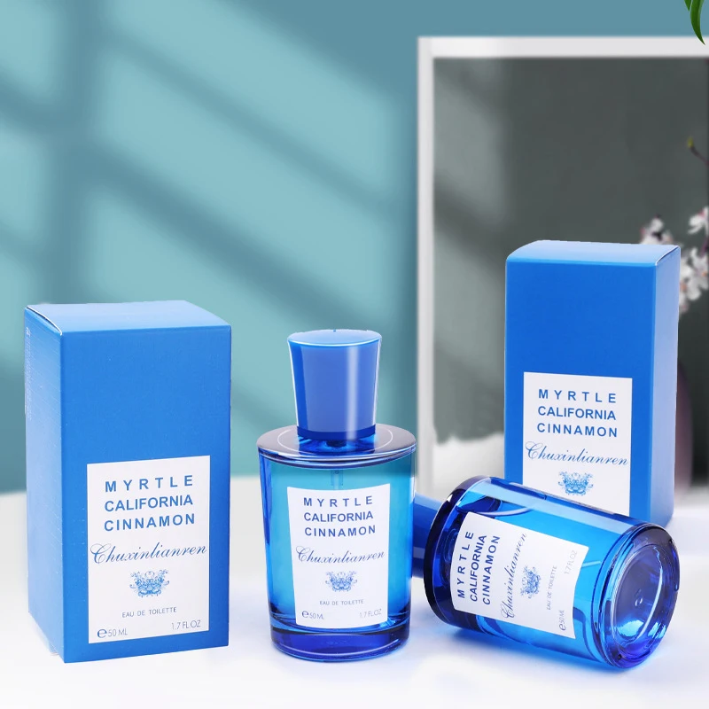 Mediterranean Perfume Blue High-end Long-lasting Fragrance Fresh Woody Fruity Fragrance First Lover Charm Date Body Spray 50ml