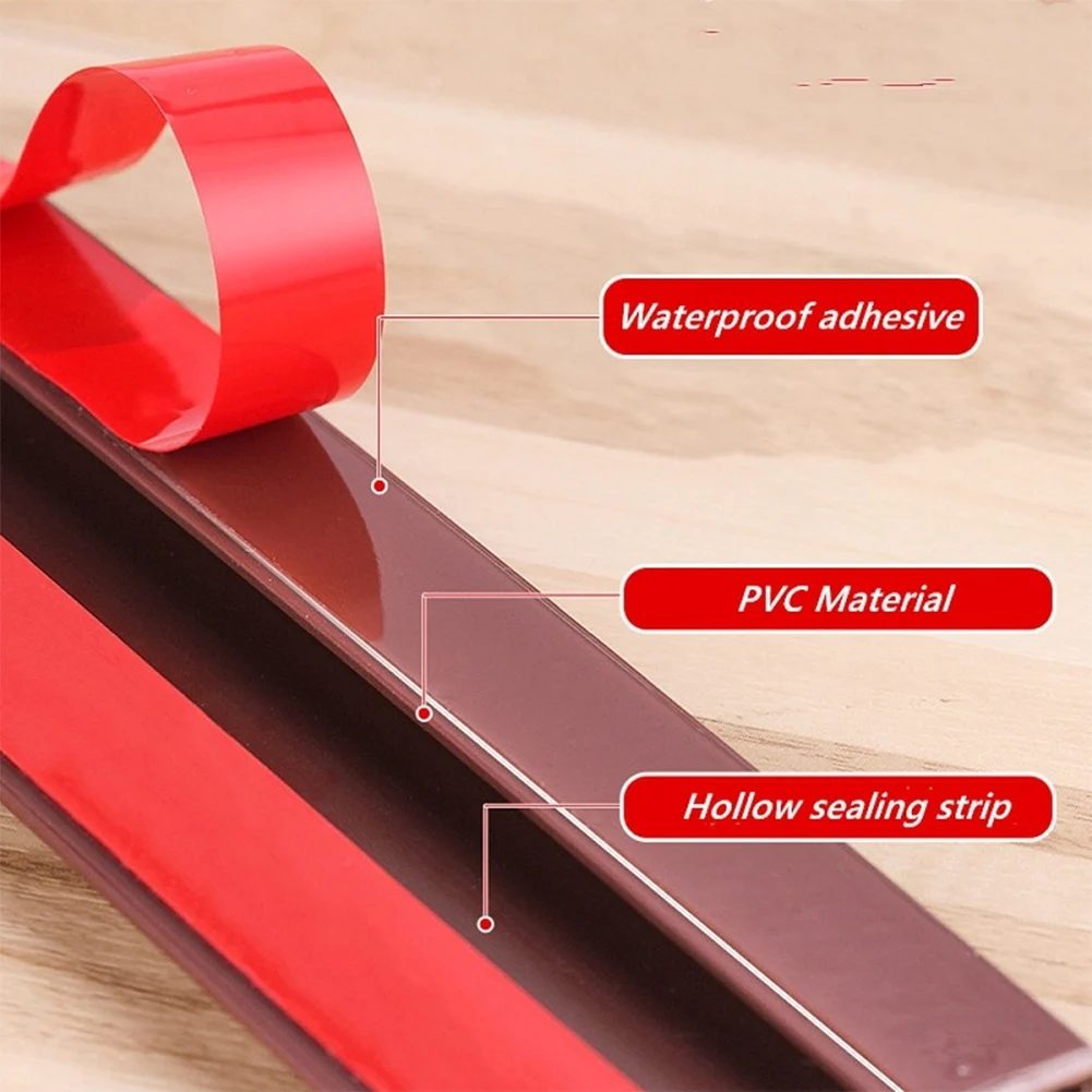 1PC Waterproof Seal Strip Draught Excluder Stopper Door Bottom Guard Double Seal Dustproof Soundproof Strips Doorstop Strip