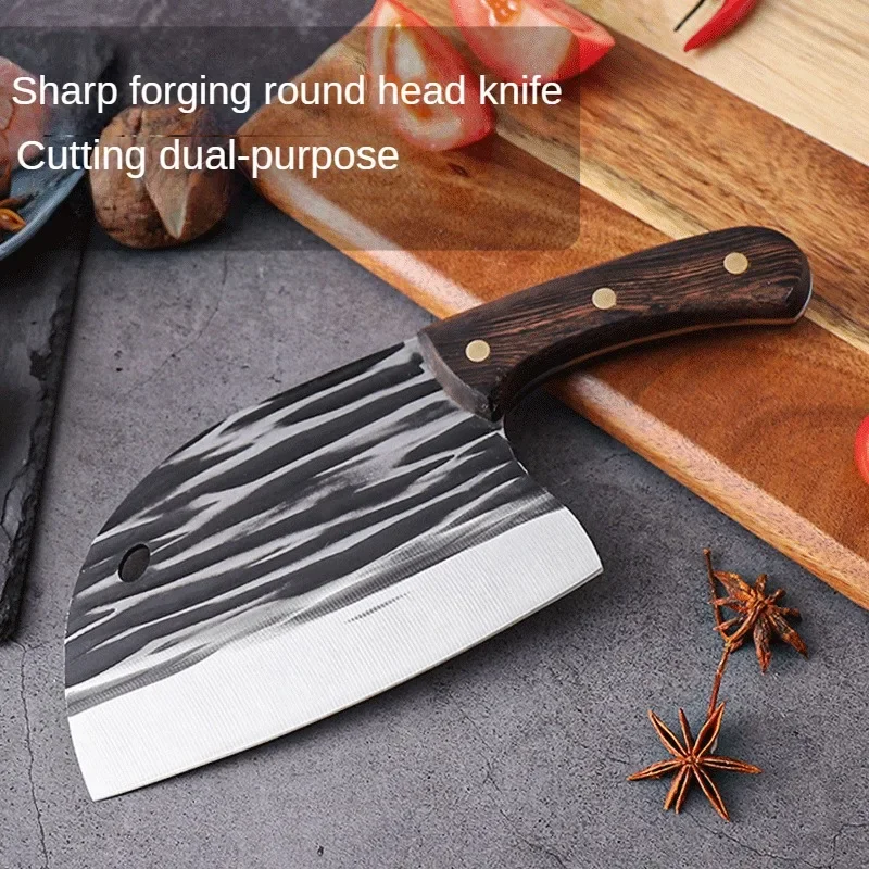 Tiktok Fish Head Knife Hotel Kitchen Household Stainless Steel Forged  Kitchen Knife Sharp Chopping Bone Chopping Knives Knifes