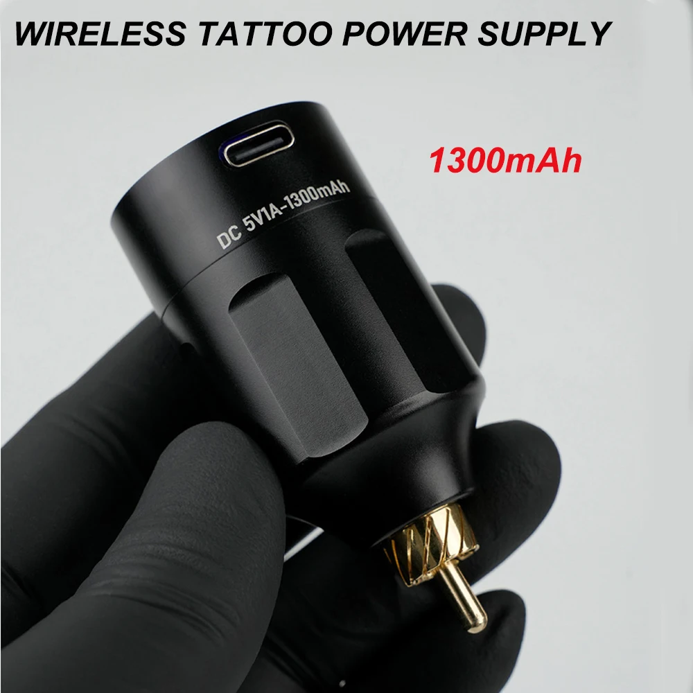 1300mAh Wireless Tattoo Power Supply WX-6 Portable Rechargeable Fast Charging Tattoo Batterry For Tattoo Pen Machine Accessories baseus 5000mah 20w magnetic wireless fast charging power bank purple