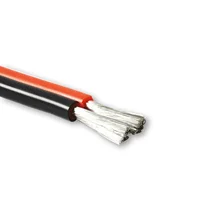 Câble en Silicone rouge noir à 2 broches, 22/20/18/16/14/12awg, 12V, fil à crochet parallèle pour panneau solaire, batterie de haut-parleur automobile de voiture 3