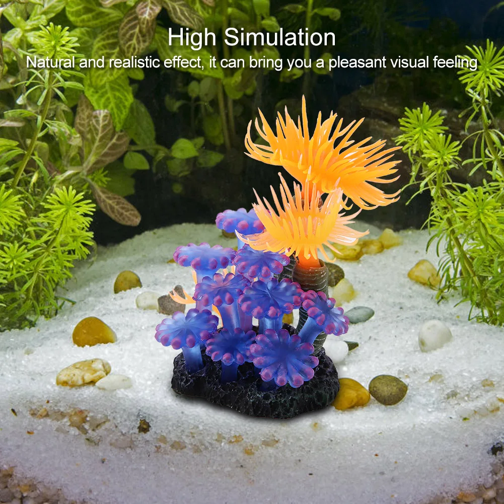 Fish Decoration Aquarium Simulation Silicone Artificial Coral Sea Anemone Landscape Decoration