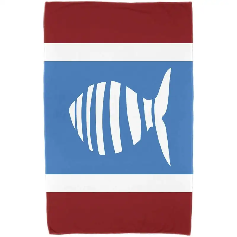 

x 60" Puzzle Fish Animal Print Beach Towel