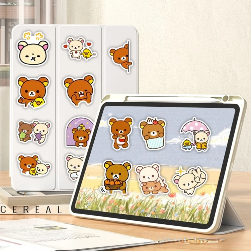 100 Stück Kawaii Rilakkuma Bären-Aufkleber für Gitarre DIY Fahrrad Skateboard Laptop Gepäck Niedliche Cartoon-Sticker Spielzeug-Deko – Detail 8