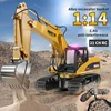 Huina 550HD 1:14 Alloy 21 Channel Remote Control Excavator Metal Version 2.4G Wireless Large Construction Vehicle Excavator Toys 1