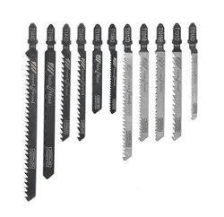Lame de scie incurvée HCS, tige en T, pour le travail du bois, lame de coupe étendue, métal, bois, plastique, accessoires d'outils électriques, 10 pièces 