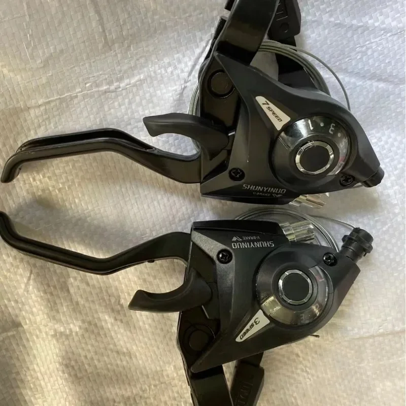 Bike Derailleurs 3x7 21 Speed Switch MTB Bicycle Shifter Levers Brake with Shift Cable Cycling Disc Handle for Bike Trekking