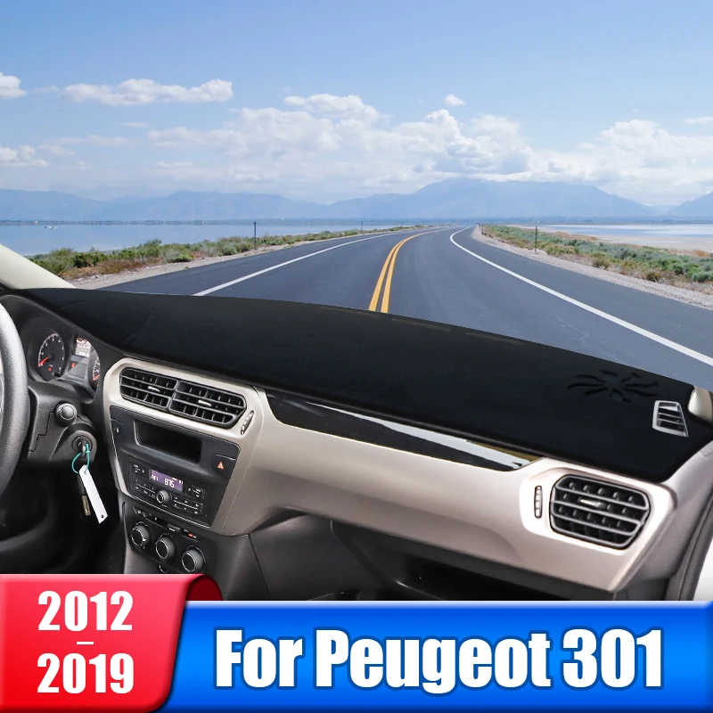 

Car Dashboard Cover For Peugeot 301 2012 2013 2014 2015 2016 2017 2018 2019 Instrument Desk Sun Shade Mat Pad Accessories