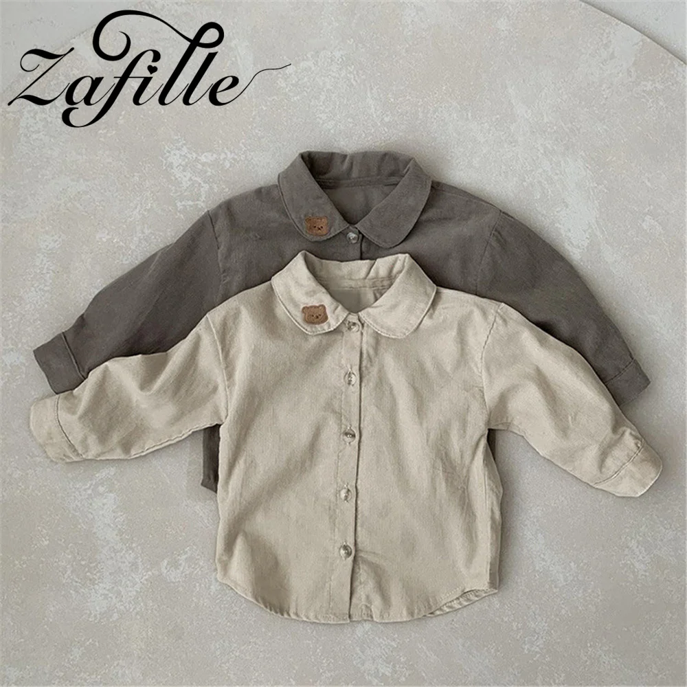 ZAFILLE Solid Shirts For Baby Boys Spring Autumn Kids Newborn Clothing Hot Sale Infant Boys Outfits Casual Toddler Baby Top