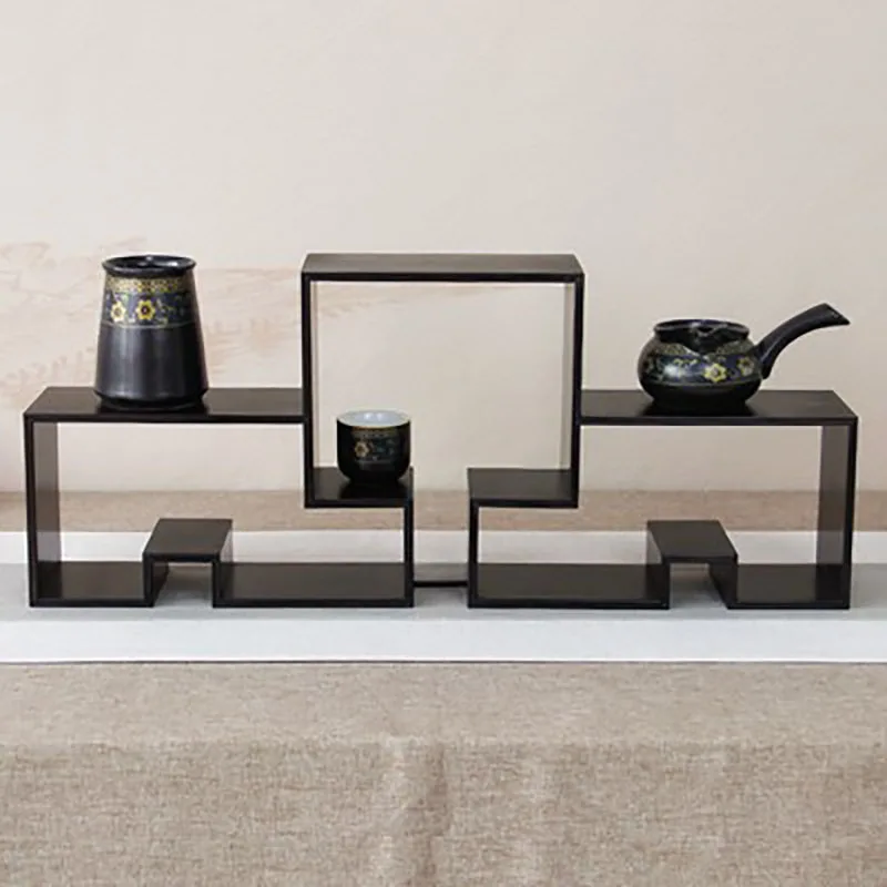 Monochrome Bamboo Vase Display Rack, Teapot Holder, Purple Sandalwood, Minimalist Chinese Style, Duobao Pavilion
