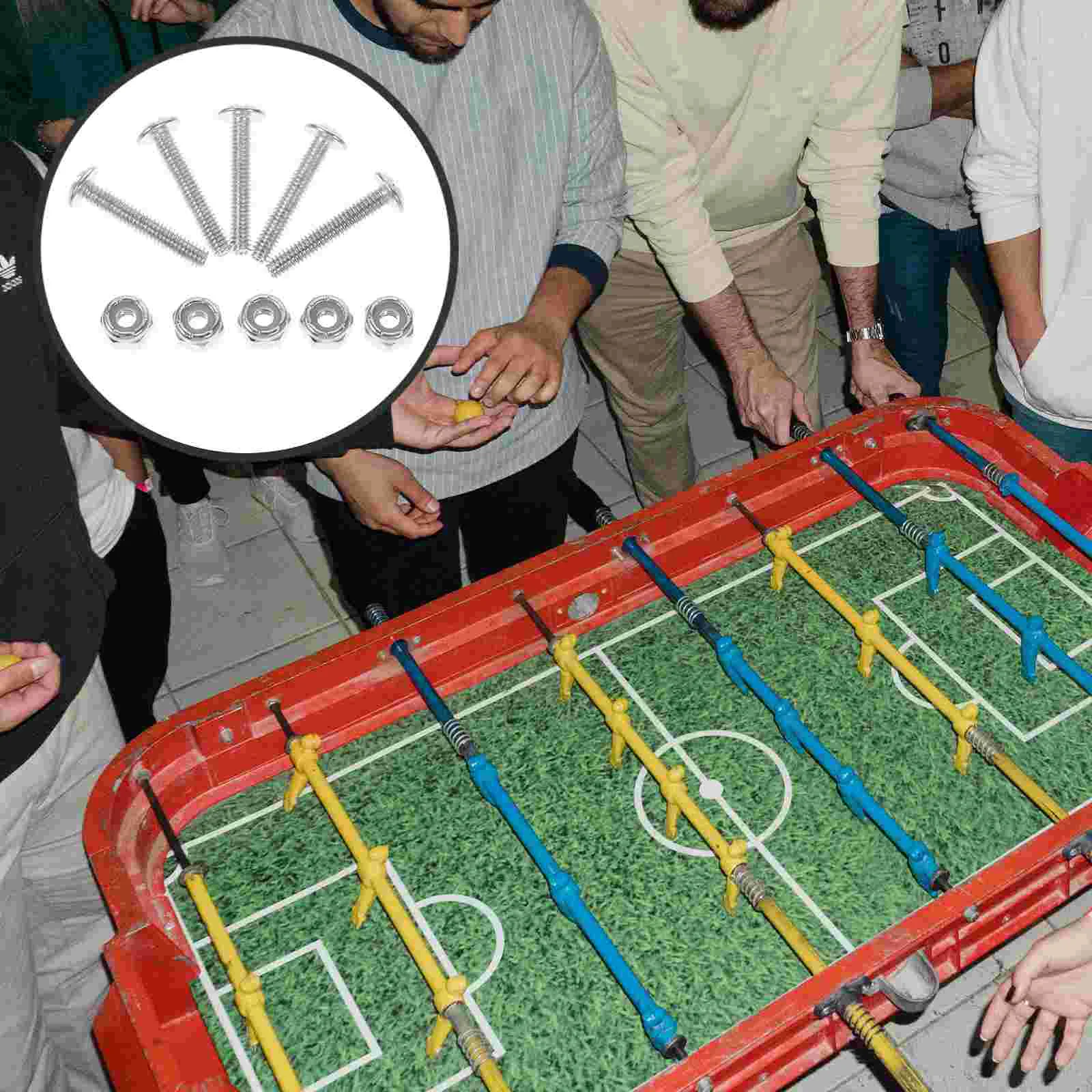 

12 Pcs Table Football Screws Foosball Hardware Parts Soccer Fastener Fixing Galvanized Iron for Fixation