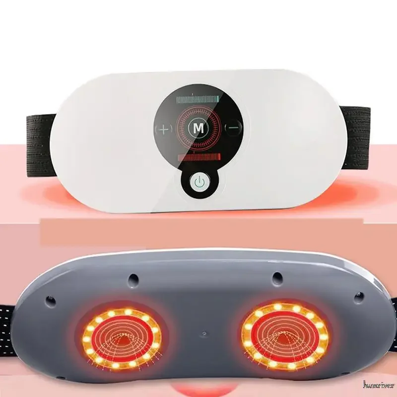 Smart Electric Waist Massager EMS Muscle Stimulation Pulse Body Sculpting Massager Vibration Heating Back Massager Body Shaping