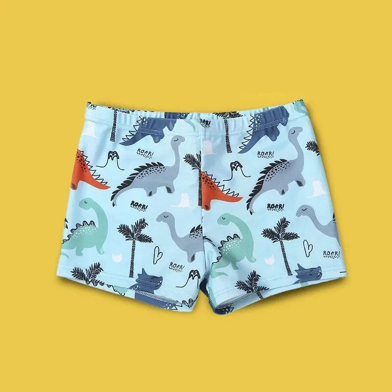 Swim trunks Summer Boys Flat Corner Polyester Medium Children Cartoon Beach Hot Spring Little Boys Water Park Swim Trunks