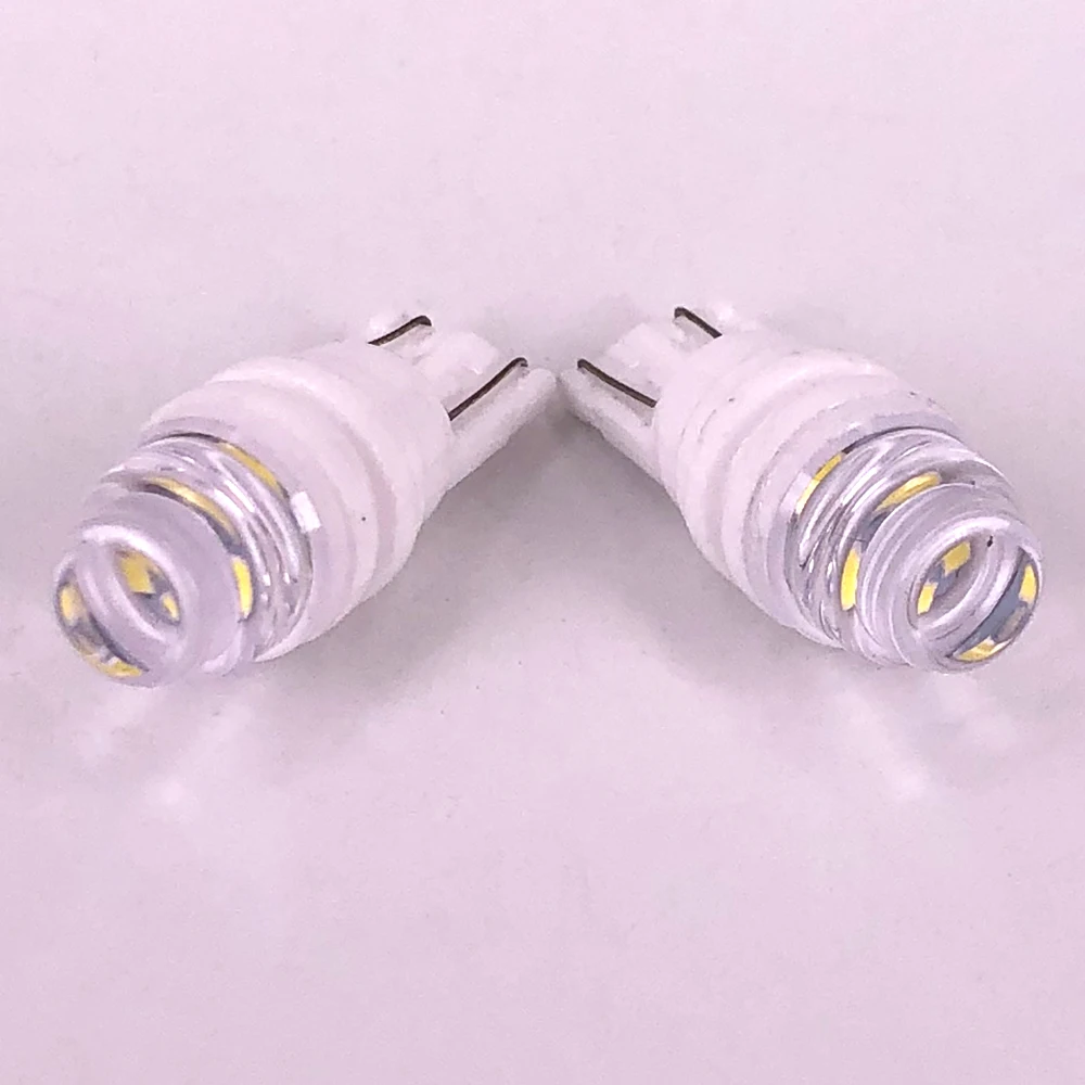 100pcs T10 세라믹 케이스 3 Smd W5w Wy5w 2835 Led 자동차 턴 사이드 라이트 마커 램프 자동 웨지 주차 전구 번호판 조명