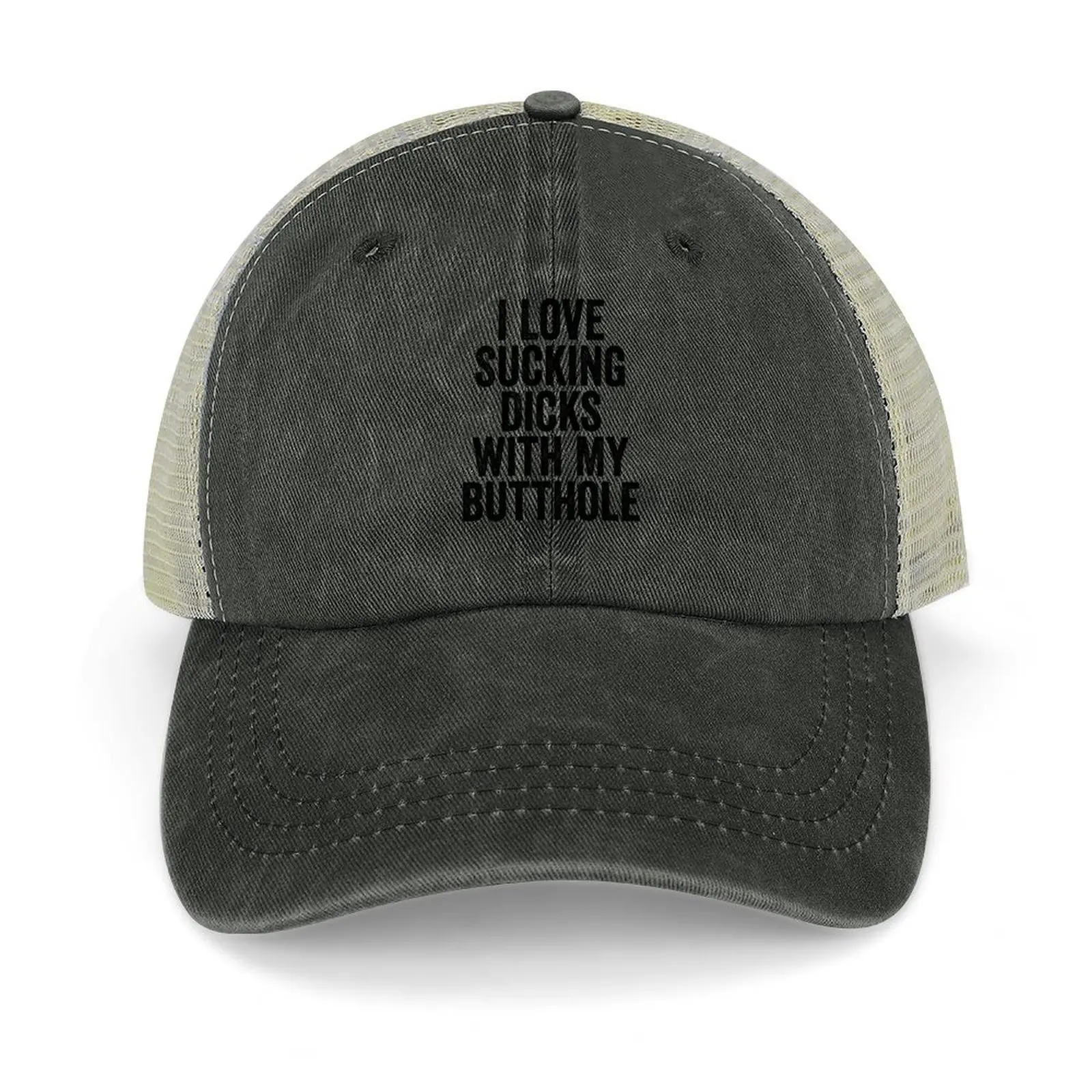 

I Love Sucking Dicks With My Butthole Black Cowboy Hat summer hat Brand Man cap Ladies Men's
