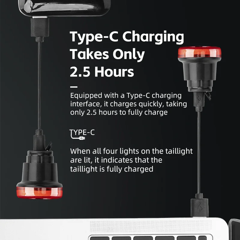 Smart Rechargeable Bike Tail Light 6