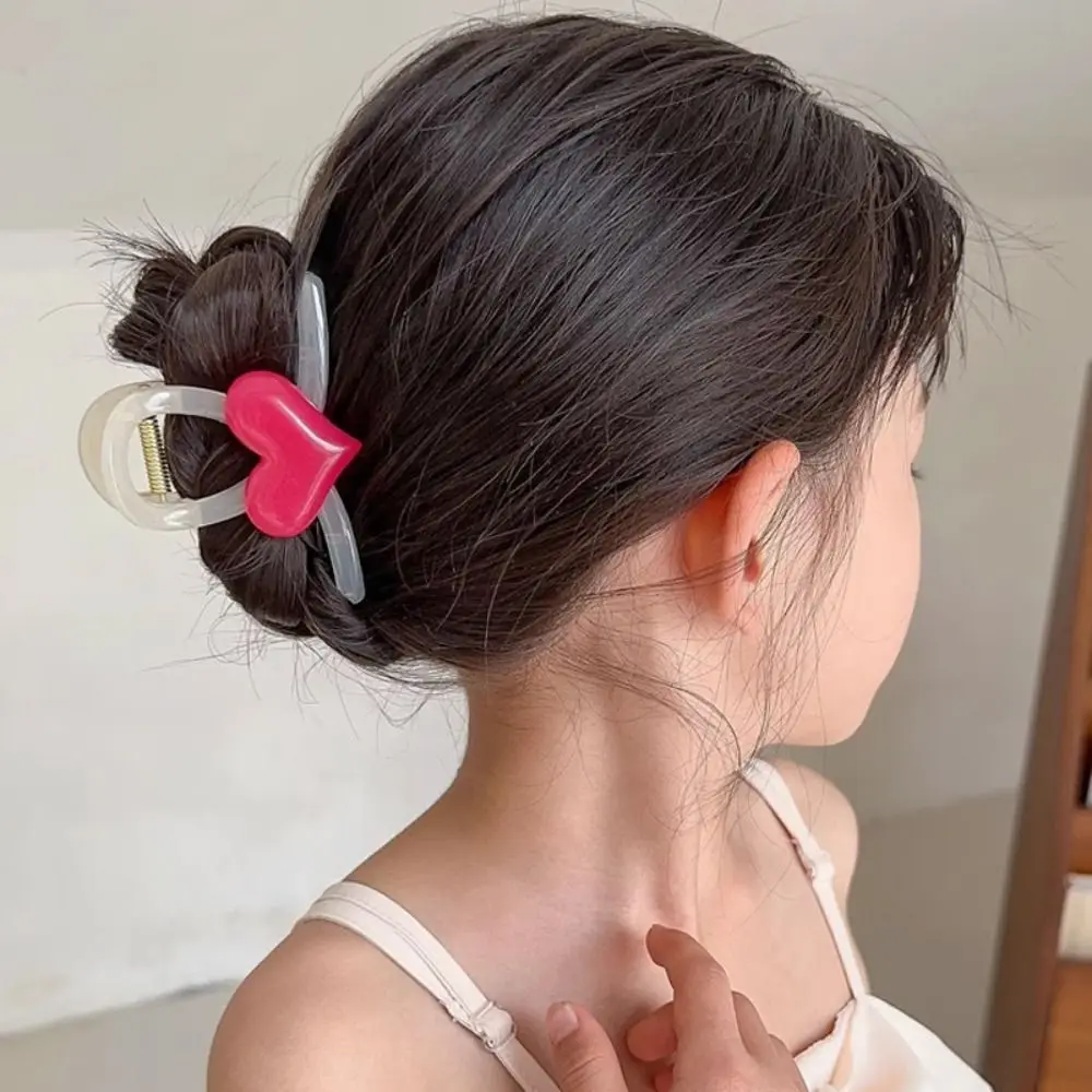 

Hairgrip Love Hair Claw Korean Style Candy Color Mini Hair Claw Hair Accessories Headwear Acrylic Shark Clip