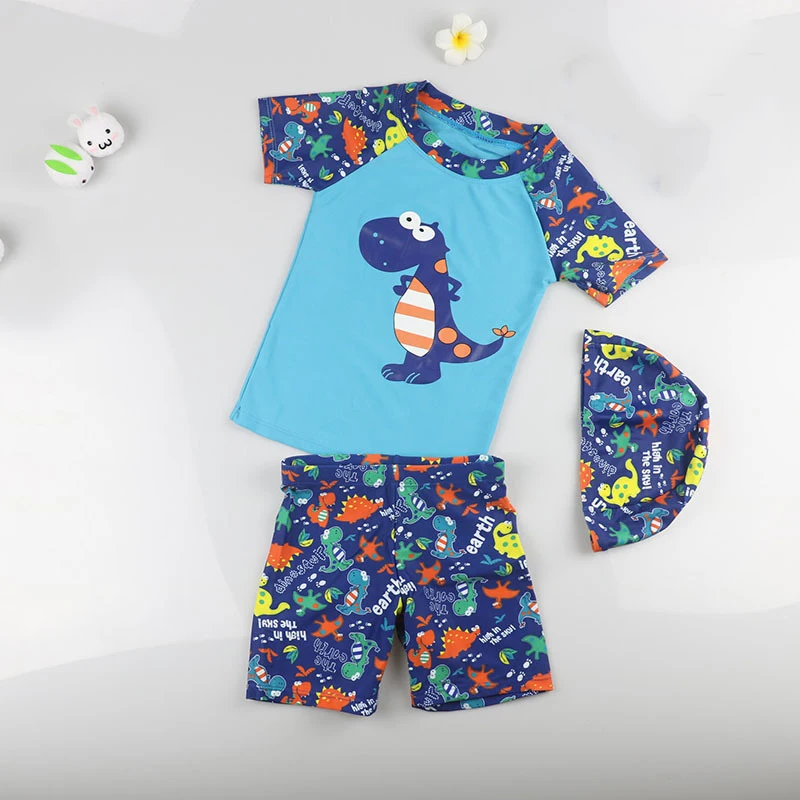 

1-10 Years Children Swimsuits 2 Pcs Cartoon Boys Swimwear Speed-dry Bathing Suit Kids Swim Suit For Beach Swimming Boy Bodysuit