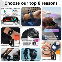 2025 New For HUAWEI IOS Female Health Smat Watch NFC Bluetooth Call 1.85'' Heart Rate Blood Pressure Measure Smarwatches Ladies 2