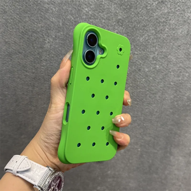 Soft Polka Dot Silicone Case with Lanyard Wristband and Heat Dissipation