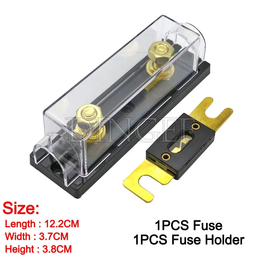 1Set ANL Fuse 60 80 100 120 275 300 400 450A 500 AMP ANS Fuse Holder Bolt-on Automotive Holders Fusible Link