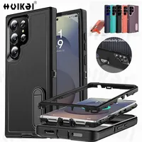 Case For Samsung Galaxy S25 Ultra S25 Plus S24 Ultra  Full Body 3 in 1 Shockproof Heavy Duty Anti-Scratch Rugged Kickstand Cover 1